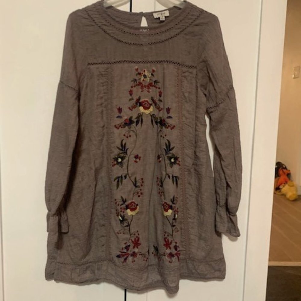Umgee Embroidered Mini Dress